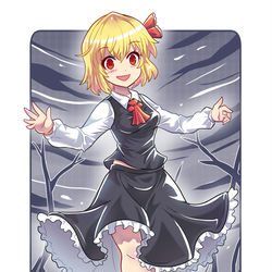 This is a pixiv picture whose title is 「東方Project全キャラ描き企画」036 -ルーミア-.