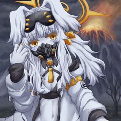 This is a pixiv picture whose title is 白いヒビキとデカグラマトンの妹.