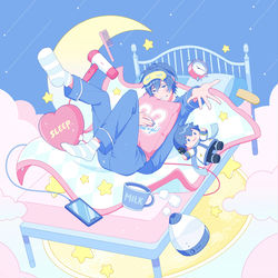 This is a pixiv picture whose title is 陽だまりの中へ.
