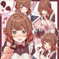 This is a pixiv picture whose title is バレンタイン佑芽ちゃん！💕.