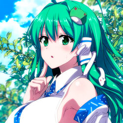 This is a pixiv picture whose title is 早苗さん.