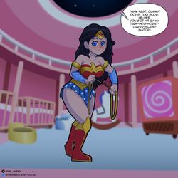 This is a pixiv picture whose title is Wonder woman diaper tf.