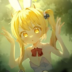This is a pixiv picture whose title is 🐰🌿❕.