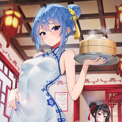 This is a pixiv picture whose title is 中華喫茶「AS_tar」.