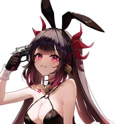 This is a pixiv picture whose title is バニー花火.