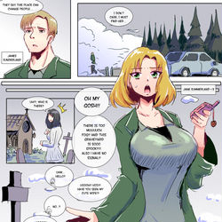 This is a pixiv picture whose title is Silent Hill Curse.