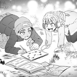 This is a pixiv picture whose title is 二人だけの星座を作ろう.