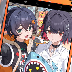 This is a pixiv picture whose title is 艾莲和铃.
