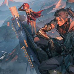 This is a pixiv picture whose title is 鸣潮-忌炎 丹瑾.