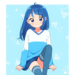 This is a pixiv picture whose title is 髪を下ろしたソラちゃん.