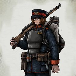 This is a pixiv picture whose title is Imperial guard OC.