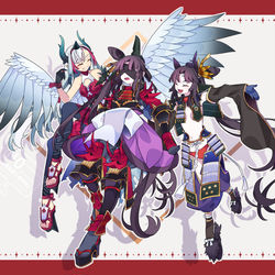 This is a pixiv picture whose title is 鎌倉トリオが揃った記念.
