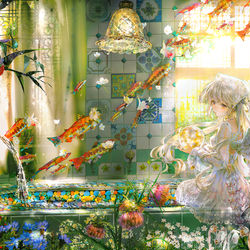 This is a pixiv picture whose title is 花.