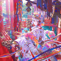 This is a pixiv picture whose title is 祝彩巡礼.