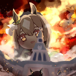 This is a pixiv picture whose title is ジェンティルドンナvsグレートサトノダイヤモンド.