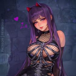 This is a pixiv picture whose title is Goth Fern フェルン.