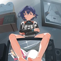 This is a pixiv picture whose title is 👫📺.