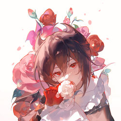 This is a pixiv picture whose title is 血バラ.