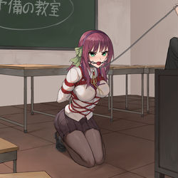 This is a pixiv picture whose title is 学生在校要穿全套校服!.
