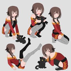 This is a pixiv picture whose title is megu cat doodles.