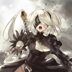 This is a pixiv picture whose title is 2B.