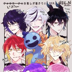 This is a pixiv picture whose title is 推し達.