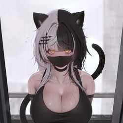 This is a pixiv picture whose title is 🐈‍⬛.