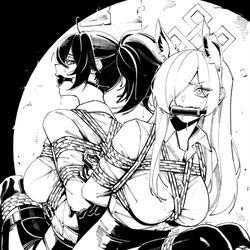 This is a pixiv picture whose title is 朱鳶&尾刃カンナ.