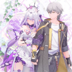 This is a pixiv picture whose title is 【崩壊スターレイル MMD】 キャストリスさん、穹さん.