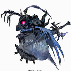 This is a pixiv picture whose title is 黒騎士ミジンコ.