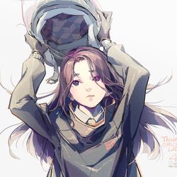 This is a pixiv picture whose title is 卡髮 / 髪の毛が挟まった.