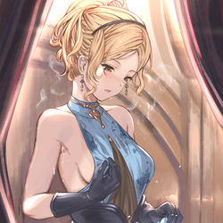 This is a pixiv picture whose title is ジータちゃん覗き見.
