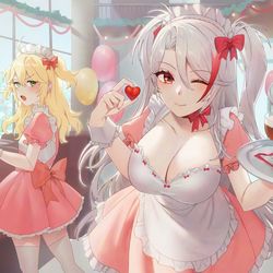 This is a pixiv picture whose title is 鉄血バレンタインカフェ.