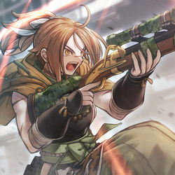 This is a pixiv picture whose title is 限界凌駕の狙撃.