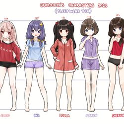 This is a pixiv picture whose title is Comodox's OC 2025 Sleepwear Ver..