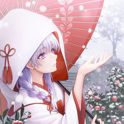 This is a pixiv picture whose title is 雪椿.