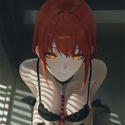This is a pixiv picture whose title is この首輪で支配しているつもり？.