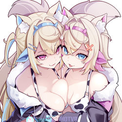 This is a pixiv picture whose title is Cowkini Fuwamoco.