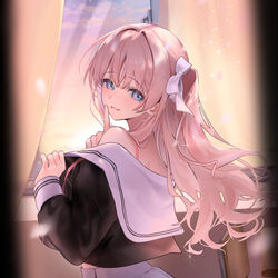 This is a pixiv picture whose title is こそっと恥じらう姿を俺だけに見せてくる学園のお姫さま.