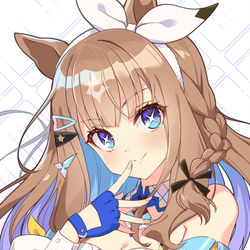 This is a pixiv picture whose title is アーモンドアイちゃん.