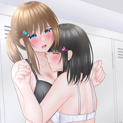 This is a pixiv picture whose title is 幼馴染の日常「ここの匂い落ち着く…」.