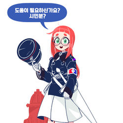 This is a pixiv picture whose title is 첫 실무.