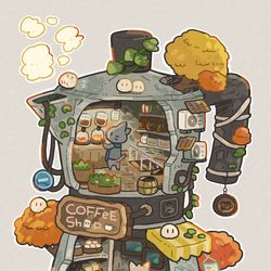 This is a pixiv picture whose title is COFFEE SHOP☕️.