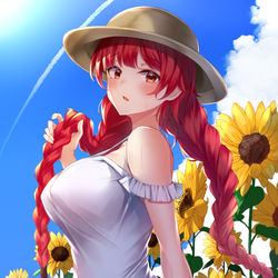 This is a pixiv picture whose title is ひまわりとホノルル.