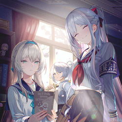 This is a pixiv picture whose title is GFL High School.