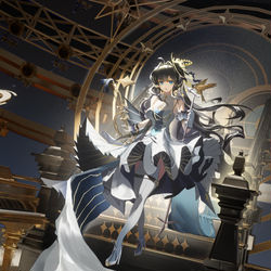 This is a pixiv picture whose title is 殿堂上的游禽.