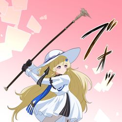 This is a pixiv picture whose title is 腰を入れて振りぬく気まんまんのフィービーさん.