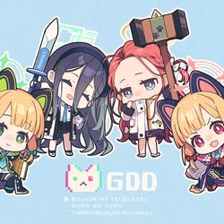 This is a pixiv picture whose title is ブルアカSD.