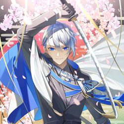 This is a pixiv picture whose title is 長義.
