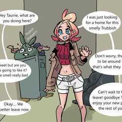 This is a pixiv picture whose title is Taunie and Trubbish Body swap.